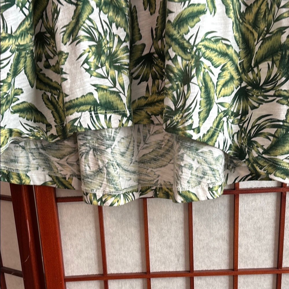 Cabi Green Leaf Print Midi Dress, Beach Cover up S - Picture 7 of 7